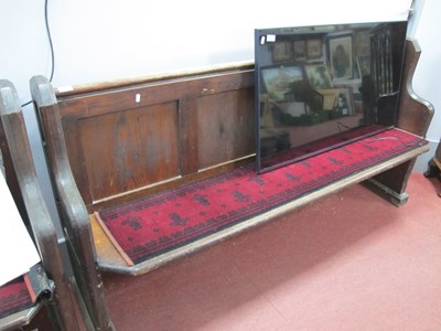 Lot 1500 - XIX Century Pine Church Pew with canted corner...