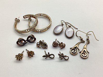 Lot 157 - A Small Collection of "925" and Other Earrings,...