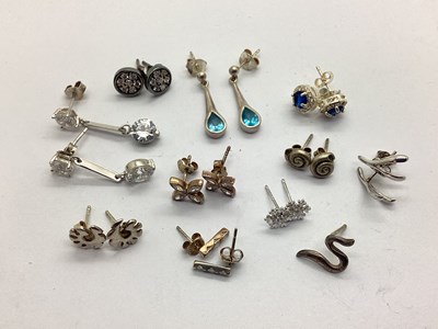 Lot 150 - A Collection of "925" and Other Earrings, to...