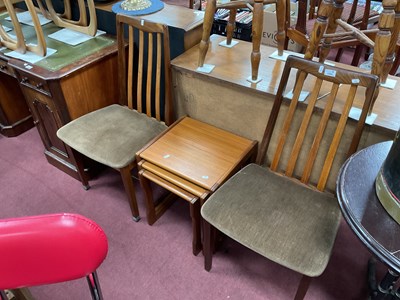 Lot 1564 - A Pair of G Plan Teak Rail Back Dining Chairs,...