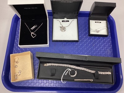 Lot 164 - A Collection of "925" and Other Stone Set...