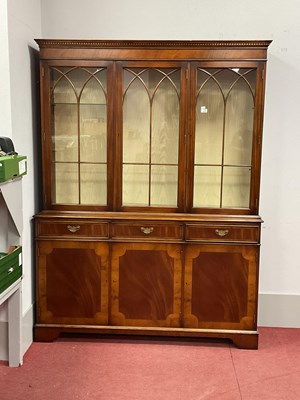 Lot 1557 - Mahogany and Yew Wood two-sectioned Display...
