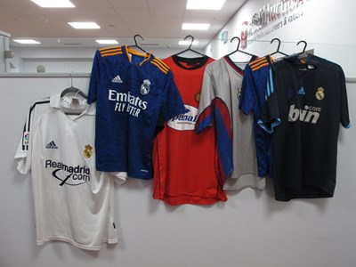 Lot 308 - Real Madrid Shirts, by Adidas home bearing...