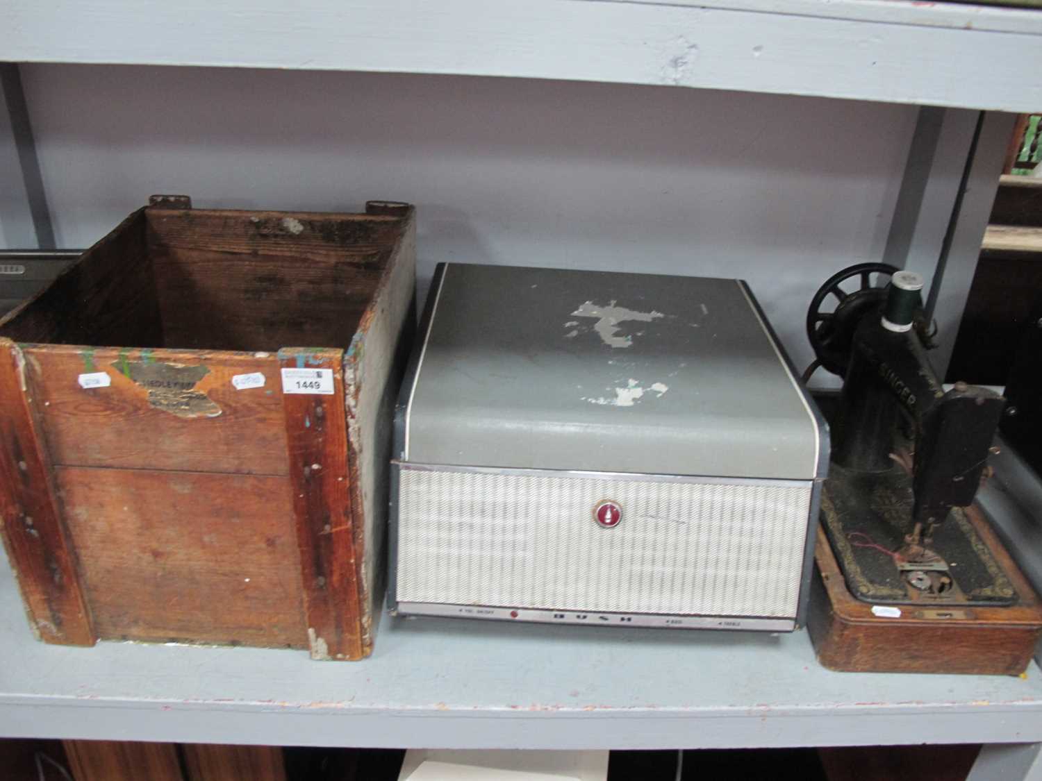 Lot 1449 - Bush Monarch Record Player, Singer sewing