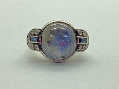 Lot 50 - An Art Deco Star Stone (Faint) Dress Ring, the...