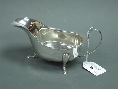 Lot 79 - A Hallmarked Silver Sauce Boat, EV, Sheffield...