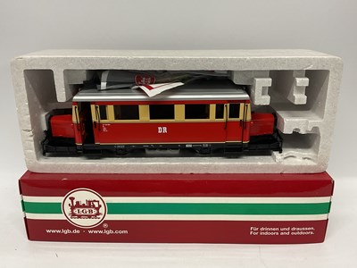 Lot 828 - A L.G.B Ref No 22660 'G' Gauge/10mm DR Railbus...
