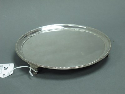 Lot 53 - A Georgian Hallmarked Silver Waiter, possibly...