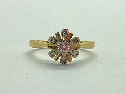 Lot 53 - A Vintage Diamond Set Dress Ring, of abstract...