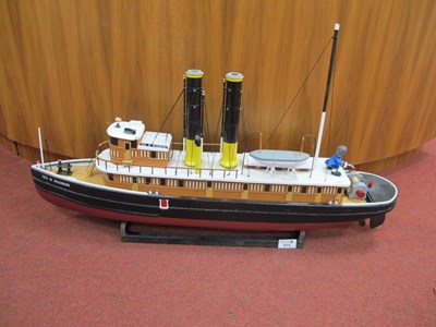 Lot 615 - A Dumas Boats 1:48th scale kit built wood and...