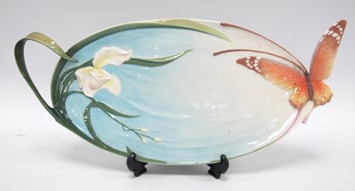 Lot 1200 - Franz Porcelain Butterfly Tray 44cm wide.
