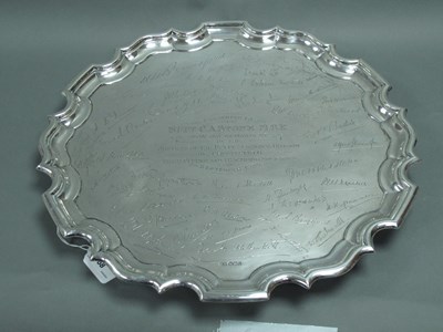 Lot 68 - A Large Hallmarked Silver Presentation Salver,...