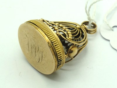 Lot 189 - A XIX Century Musical Fob Seal, the (2.9cm...