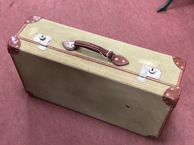 Lot 1539 - Demob Suitcase Green Fabric, with corner...