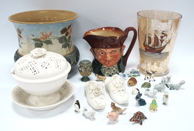 Lot 1169 - Langley Jardiniere, Royal Doulton 'Old Charley'...