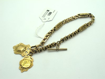 Lot 188 - A XIX Century Fancy Link Albert Chain,...