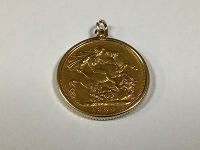 Lot 683 - 1900 Victoria Gold Sovereign, in a loose mount.