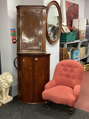 Lot 1513 - XIX Century Oak and Mahogany Cylinder Wall...