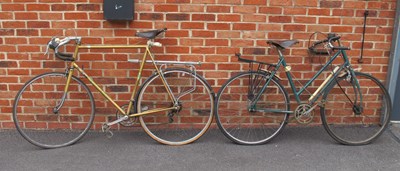 Lot 1149 - Peugeot Competition Bicycle, in gold colour....
