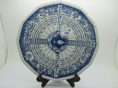 Lot 555 - 1907 Football Themed Pottery Plate by S.J...