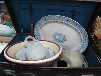 Lot 1114 - Leather Suitcase, 70cm wide, Spanish water...