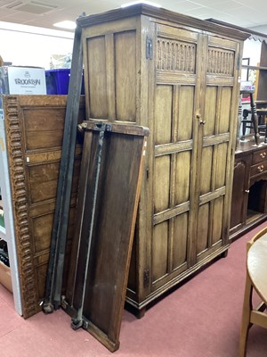Lot 1514 - Townsend of Bromsgrove Oak Double Wardrobe...