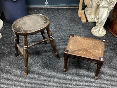 Lot 1516 - XIX Century Oval Topped Boston Style Stool,...