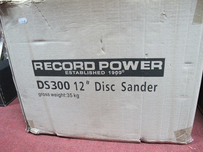 Lot 1122 - Record Power DS300 12" Disc Sander in original...