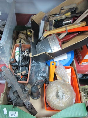 Lot 1050 - Cast Ironmongery for Doors, brass knobs and...