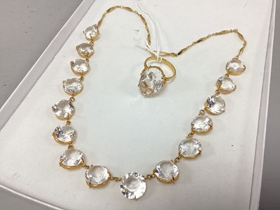 Lot 181 - A Gilt Metal Riviera Style Necklace, 41.5cm...