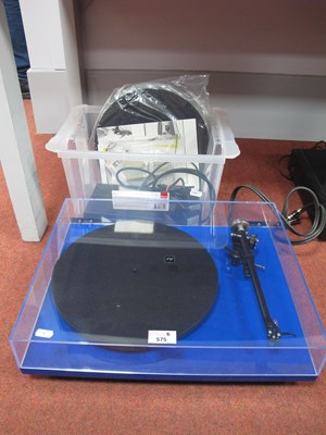 Lot 575 - Rega P3-24 Turntable (Blue) with Rega Elys 2...
