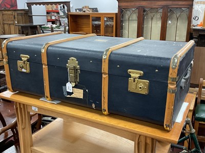 Lot 1555 - Vintage Travel Trunk, together with a painted...