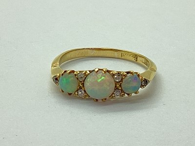 Lot 54 - An Edwardian Style Three Stone Ring, the...