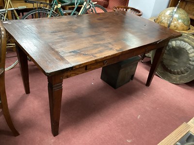 Lot 1542 - Hardwood Rectangular Shaped Farmhouse Table,...