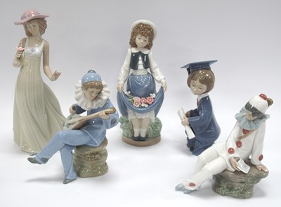 Lot 1205 - Lladro Figure 'Graduate Girl' No 6270, four...