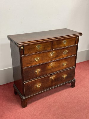 Lot 1584 - An XVIII Oak Chest of Drawers, with fold-over...