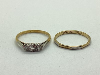 Lot 111 - A Vintage Three Stone Diamond Ring, the...