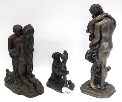 Lot 1429 - Crosa - Resin lovers figure groups (x 2), the...