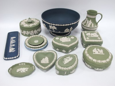 Lot 1193 - Wedgwood Dark Blue Jasper Ware Pedestal Fruit...