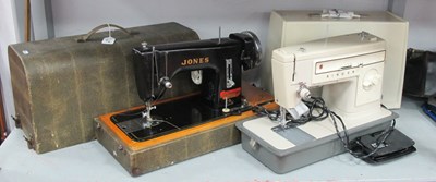 Lot 1481 - Jones and Singer Electric Sewing Machines...