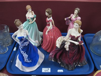 Lot 1273 - Royal Doulton lady figurines to include 'Happy...