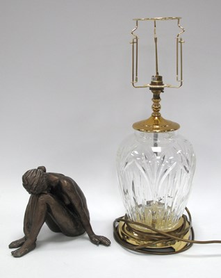 Lot 1240 - Probably Waterford Crystal Ballylee Table Lamp...
