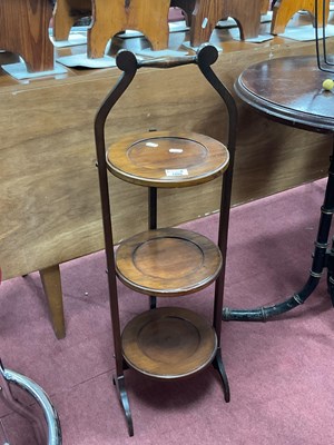 Lot 1559 - An Edwardian Mahogany Three-Tier Folding Cake...