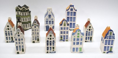 Lot 1210 - A Collection of Dutch Delftware Miniature Houses.