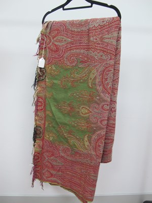 Lot 1466 - A Late XIX/Early XX Century Paisley Wool Shawl,...