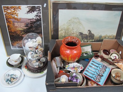 Lot 1008 - Tony Wood Miniature Toby Jugs, in a display...