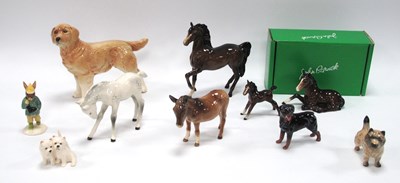 Lot 1255 - Beswick Donkey, Beswick Dapple Grey Horse,...