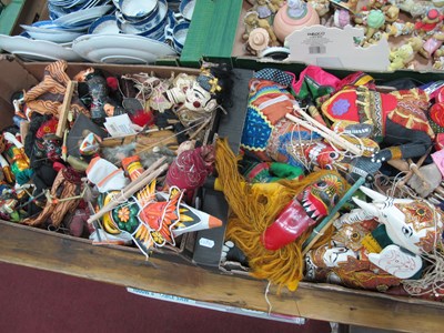 Lot 1108 - Middle Eastern Painted Wood Puppets, including...