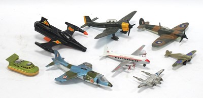 Lot 1357 - Die-Cast Planes (5) - Dinky 'Viscount' harrier...