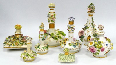 Lot 1092 - A Rockingham Porcelain Scent Bottle and...
